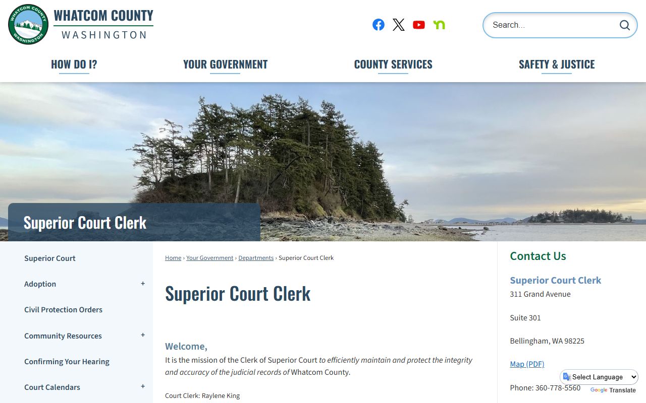 Whatcom County Superior Court Clerk - Bellingham divorce decree records