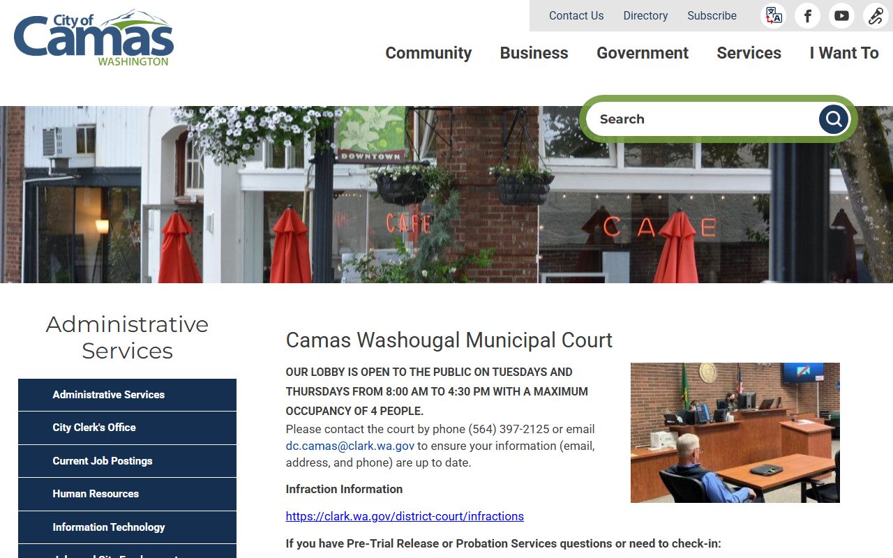 Camas Washougal Municipal Court - Camas Washington divorce records