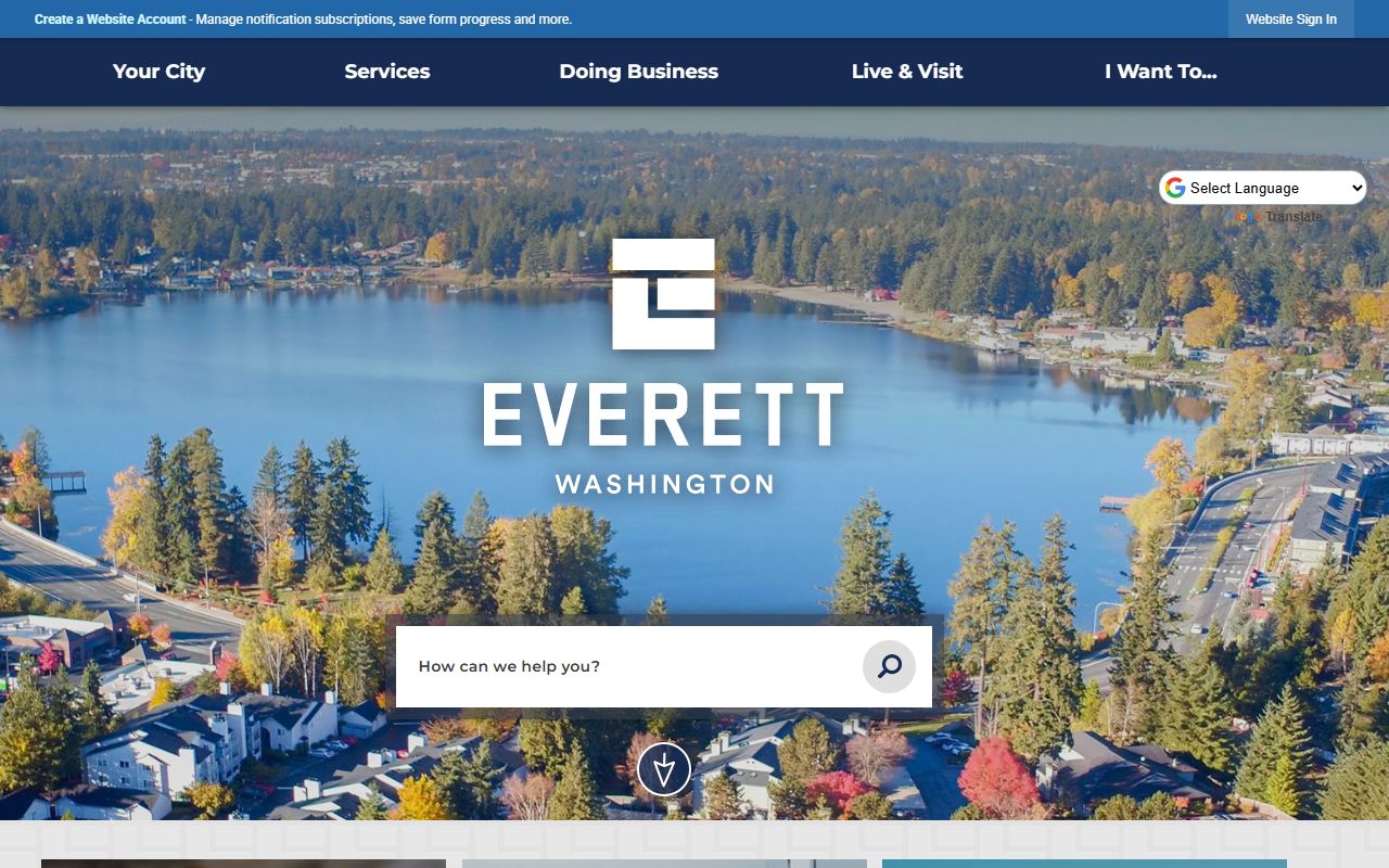 Everett Washington city website for divorce decree and dissolution records