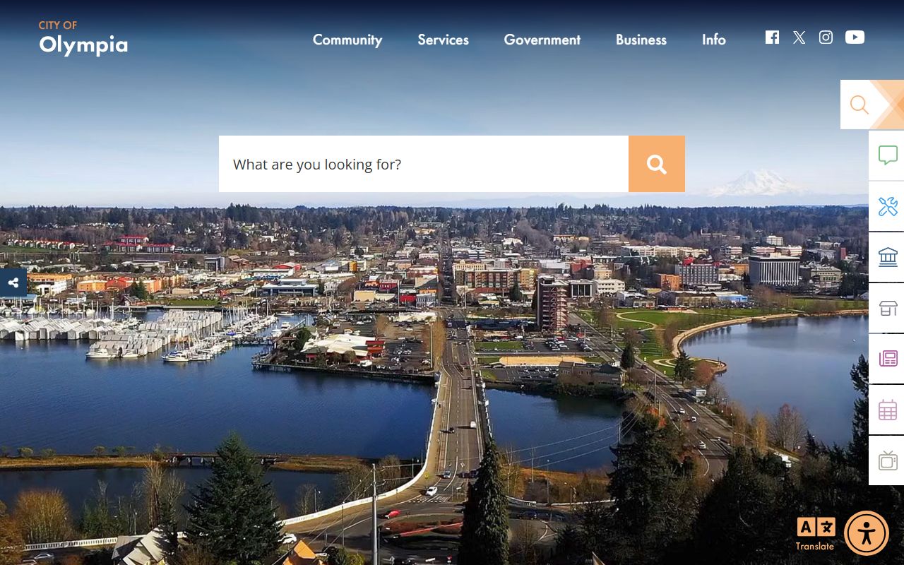 Olympia city website for divorce decree records and Thurston County Superior Court access