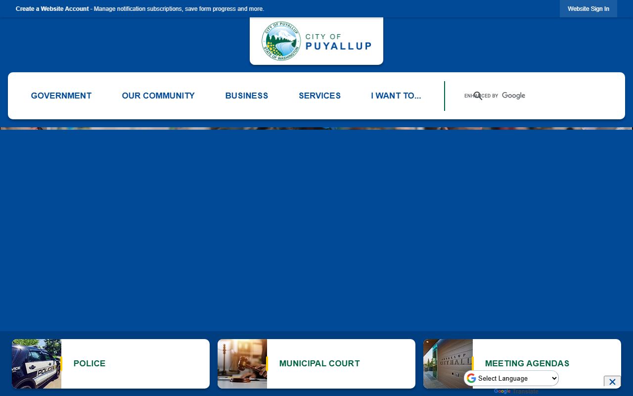 Puyallup city website for divorce records reference