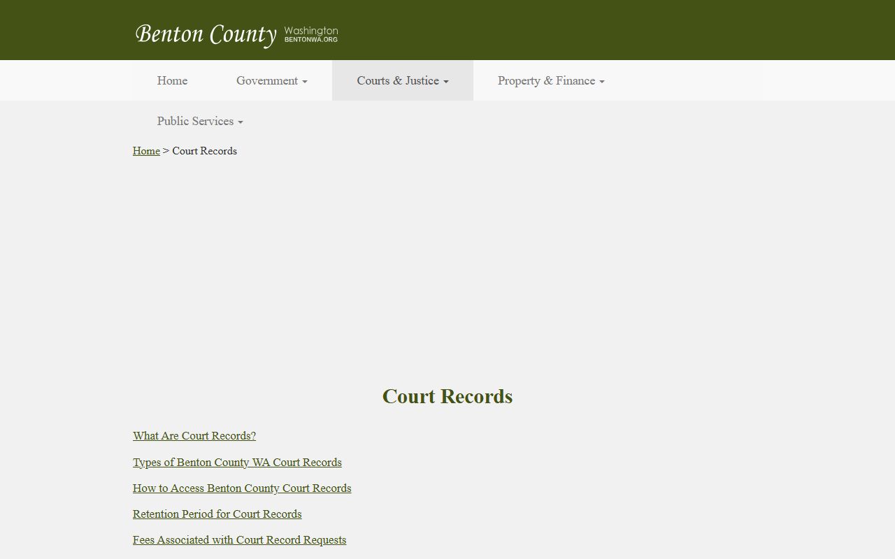 benton county court records portal for divorce decree search
