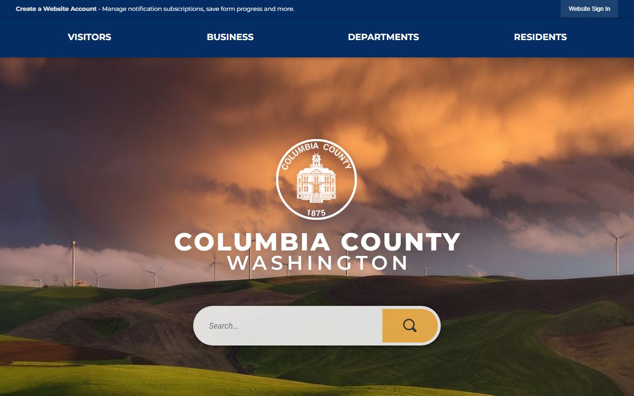 Columbia County government website for divorce decree records