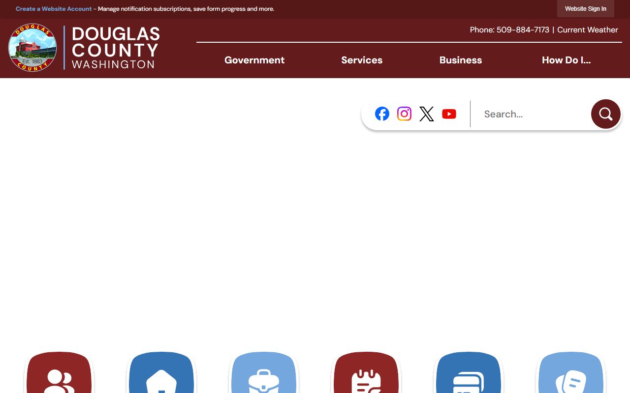 Douglas County government website for divorce records access