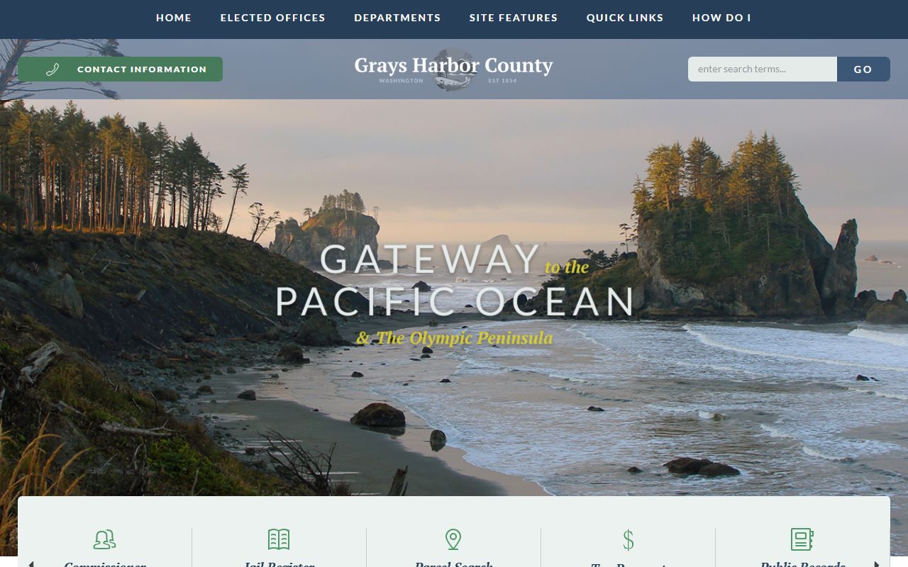 Grays Harbor County Government website for divorce decree records