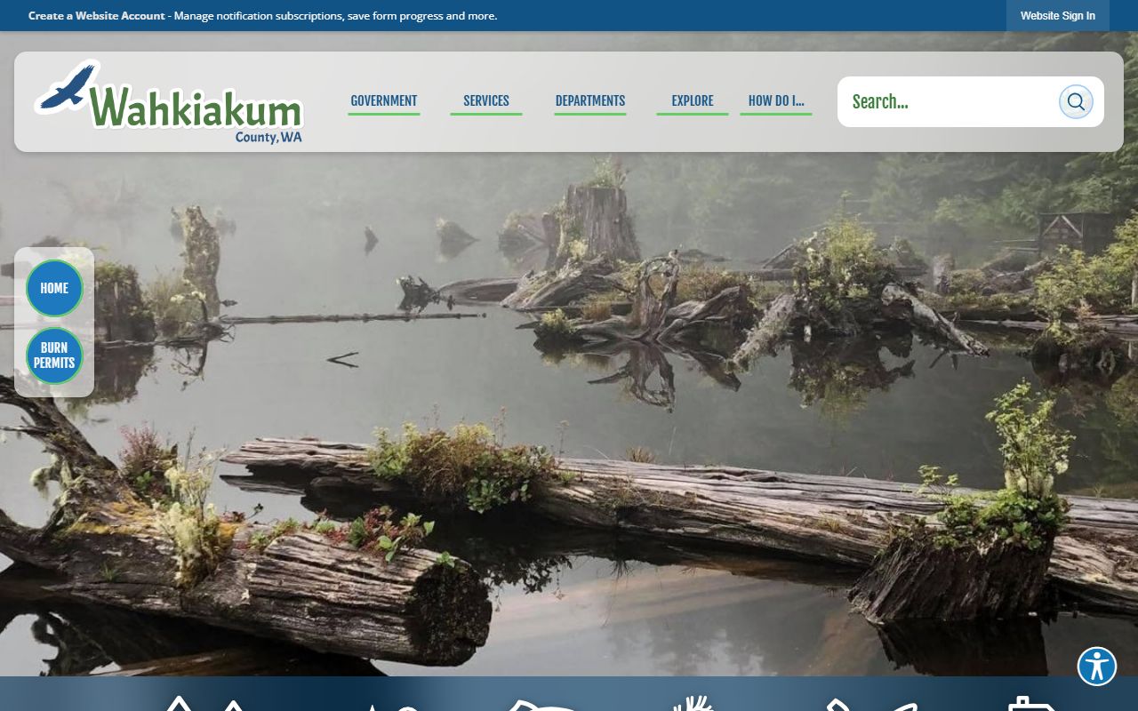 Wahkiakum County Government website for divorce decree records