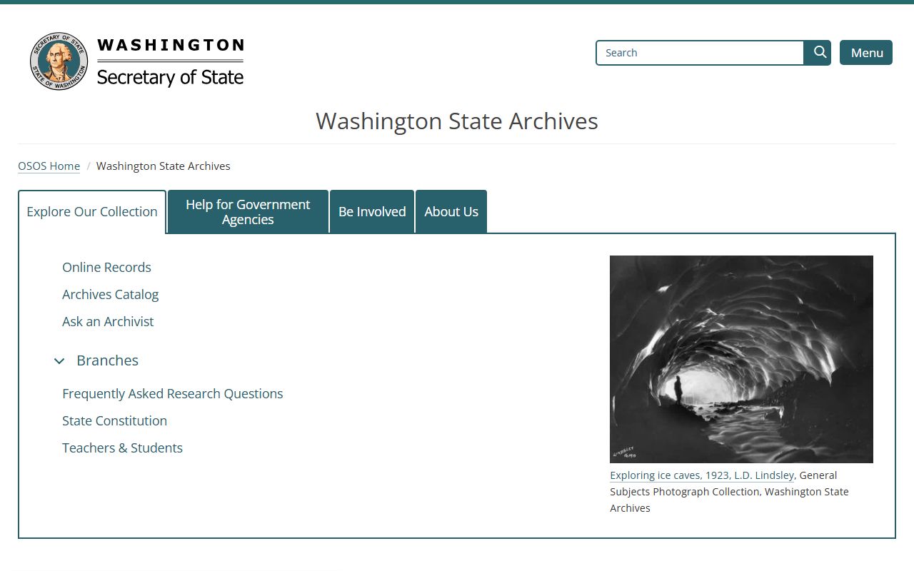 Washington State Archives for historical divorce decree records